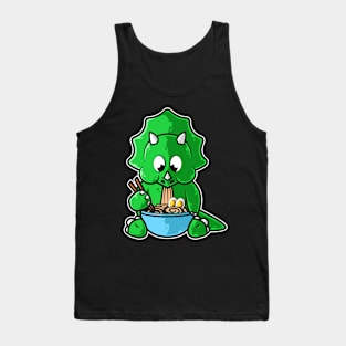 Dinosaur Triceratops Ramen Bowl Kawaii Anime Japanese product Tank Top